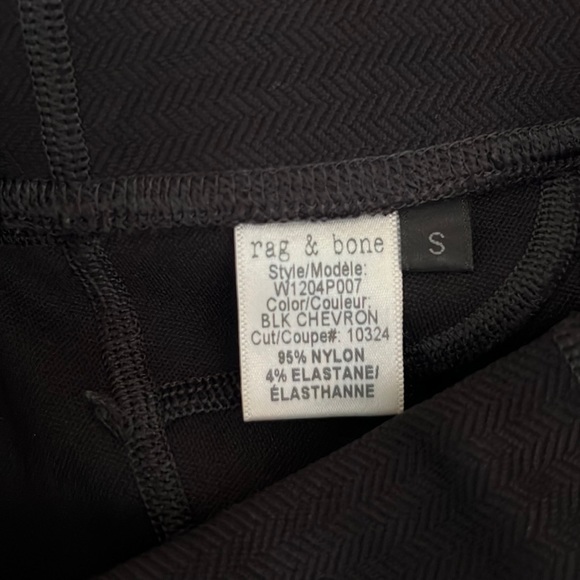 Like New rag & bone Lawson Leggings in Black Chevron EUC - Picture 5 of 11